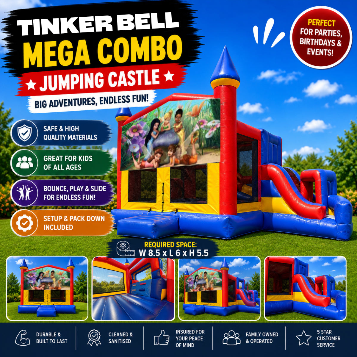 Tinker Bell Mega Combo Jumping Castle