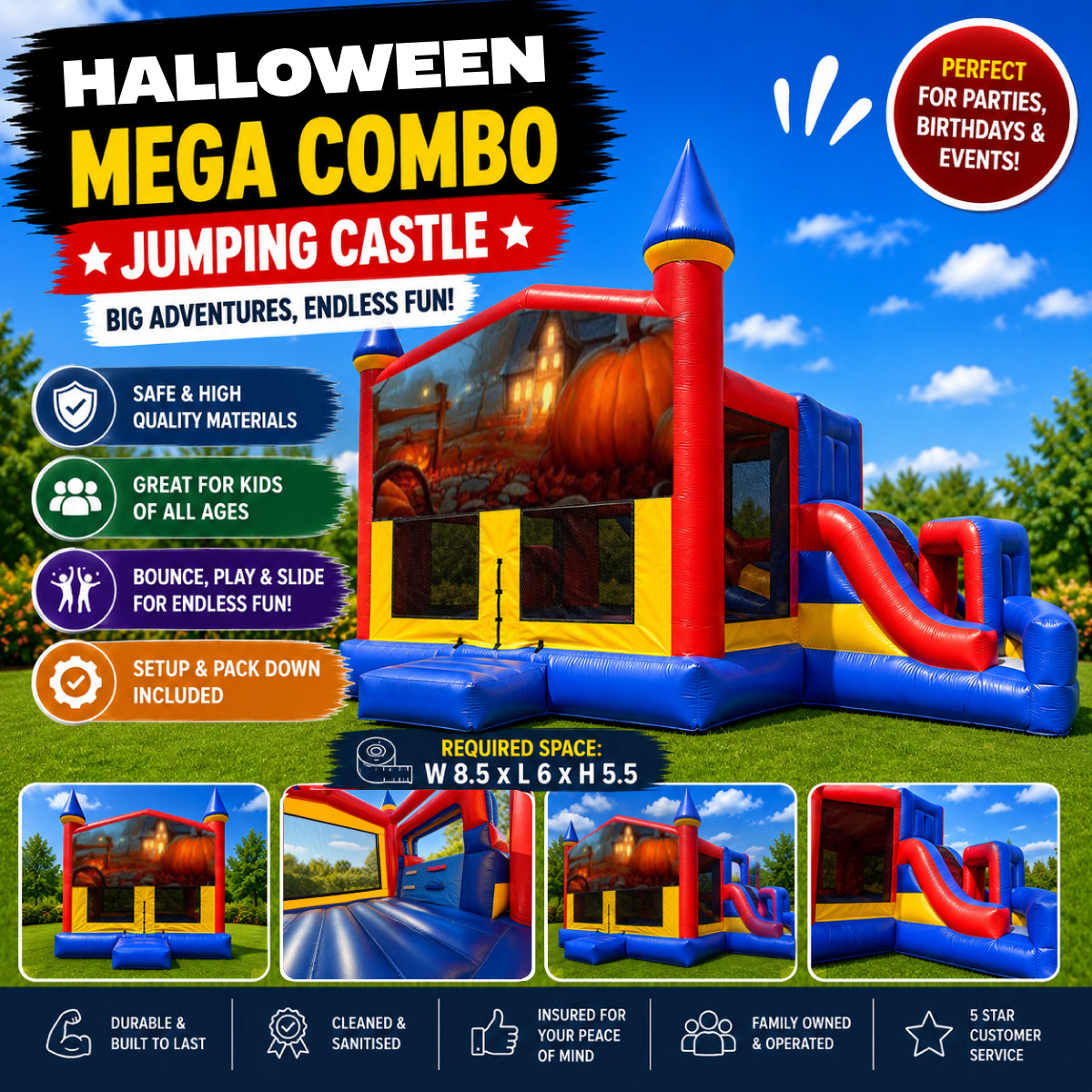 Halloween  Mega Combo Jumping Castle