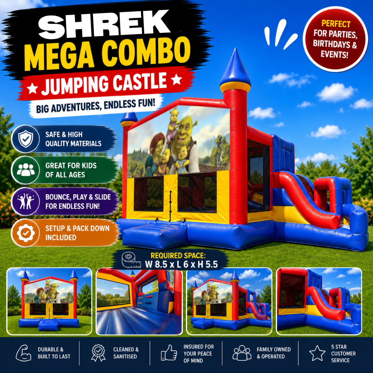 Shrek Mega Combo Jumping Castle