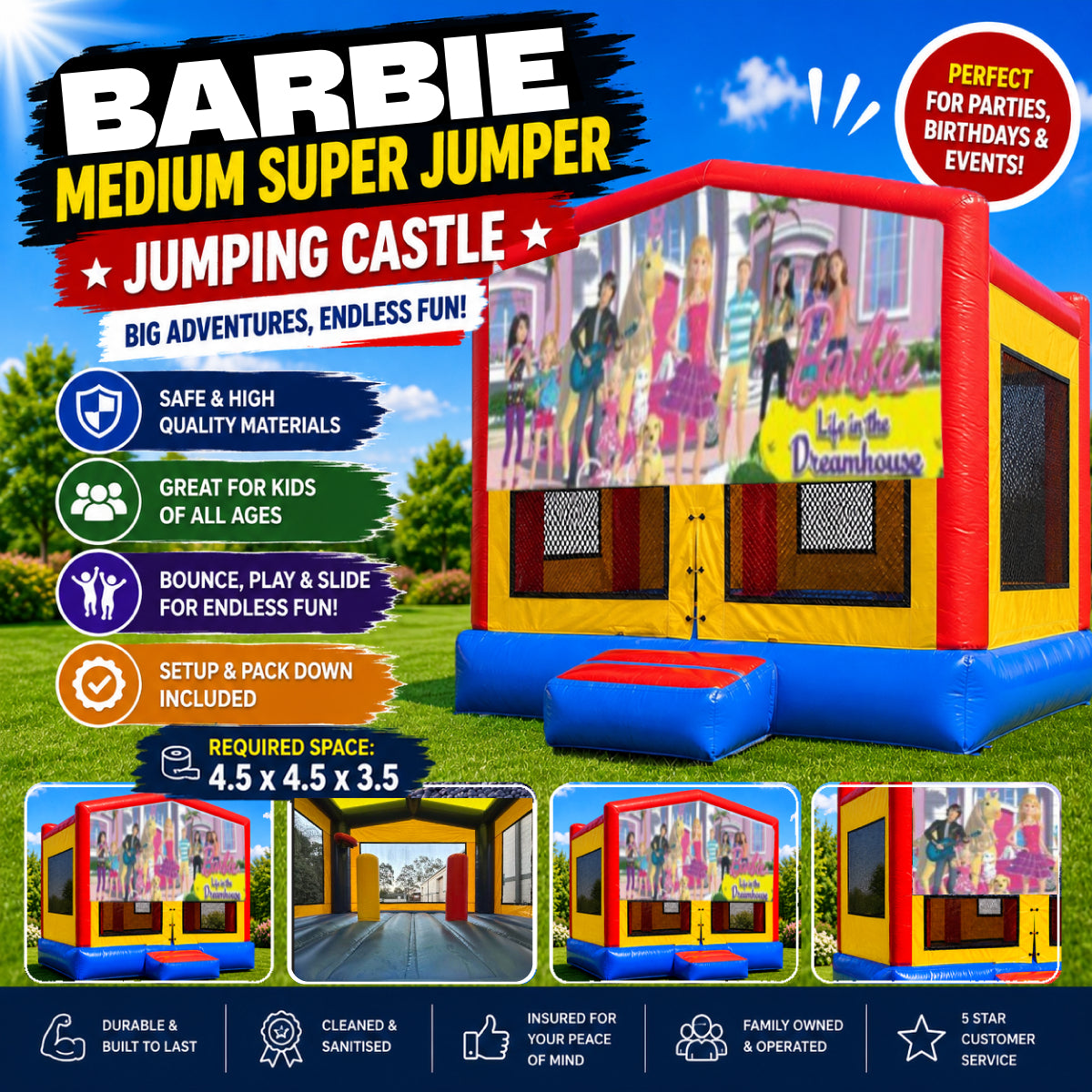 Barbie Medium Super Jumper Combo