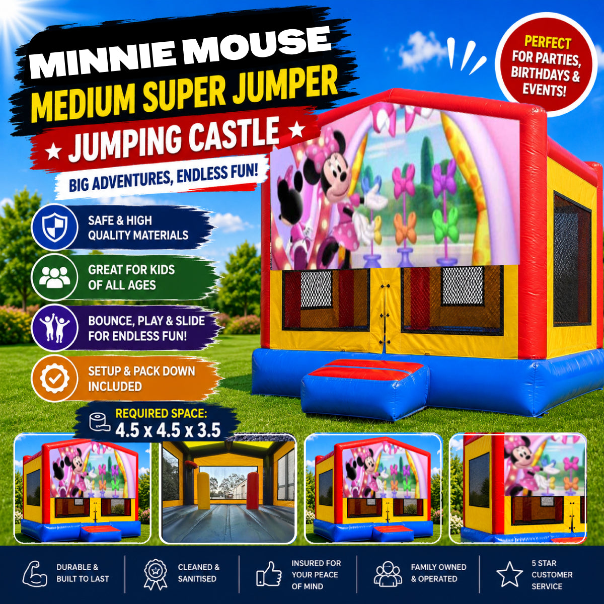 Minnie Mouse Medium Super Jumper Combo