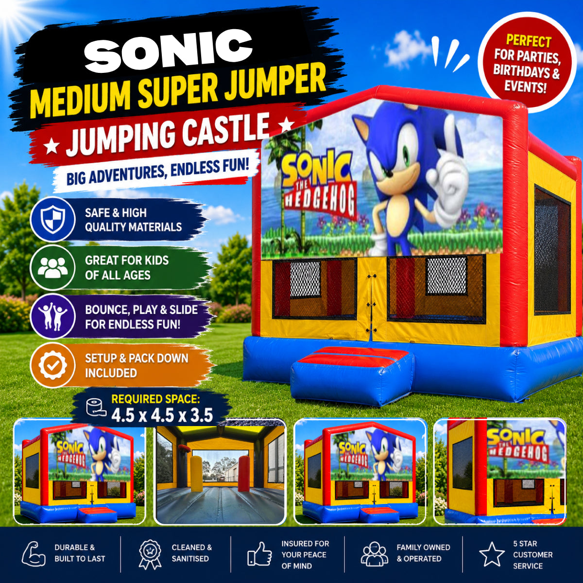 Sonic Medium Super Jumper Jumping Castle