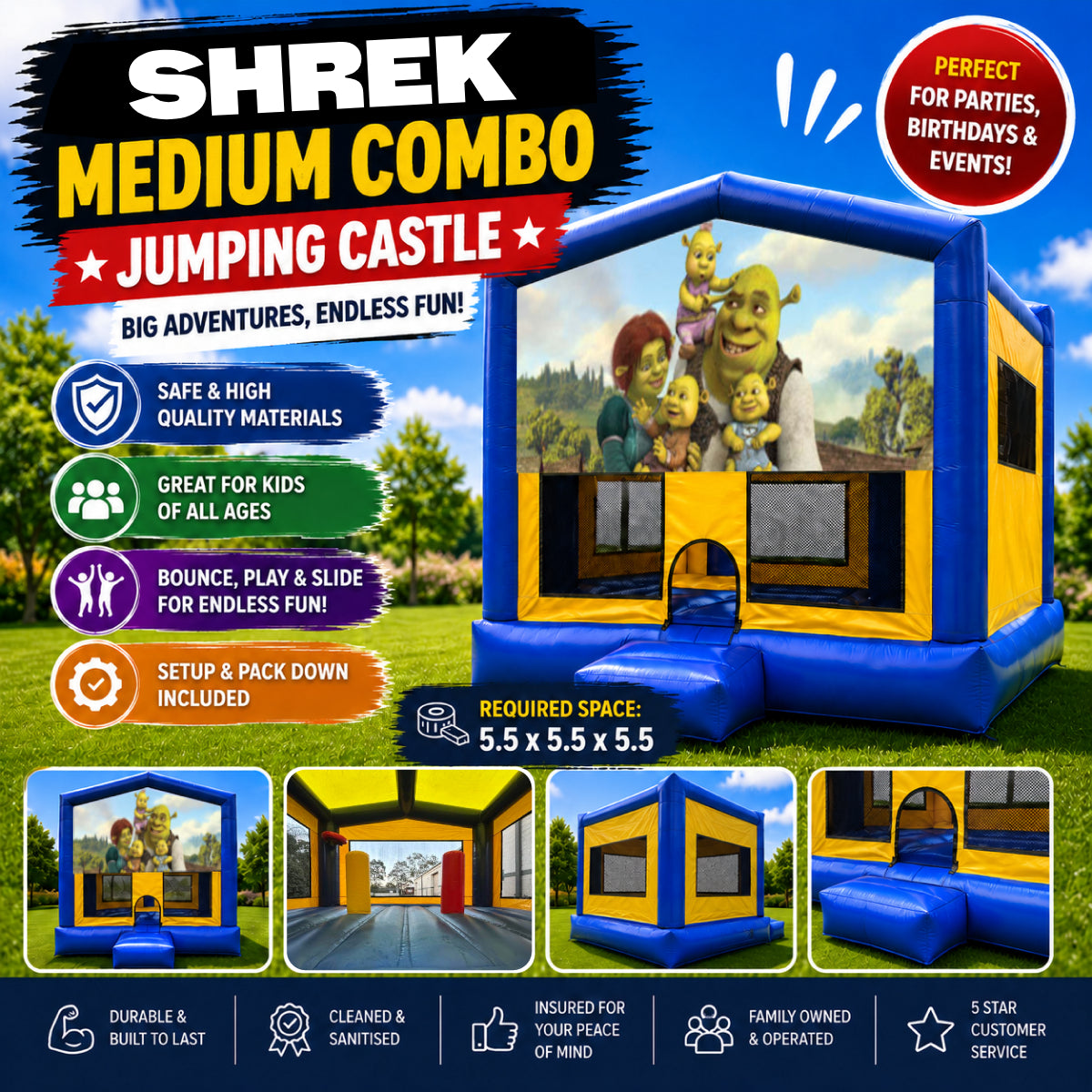 Shrek Medium Combo Jumping Castle