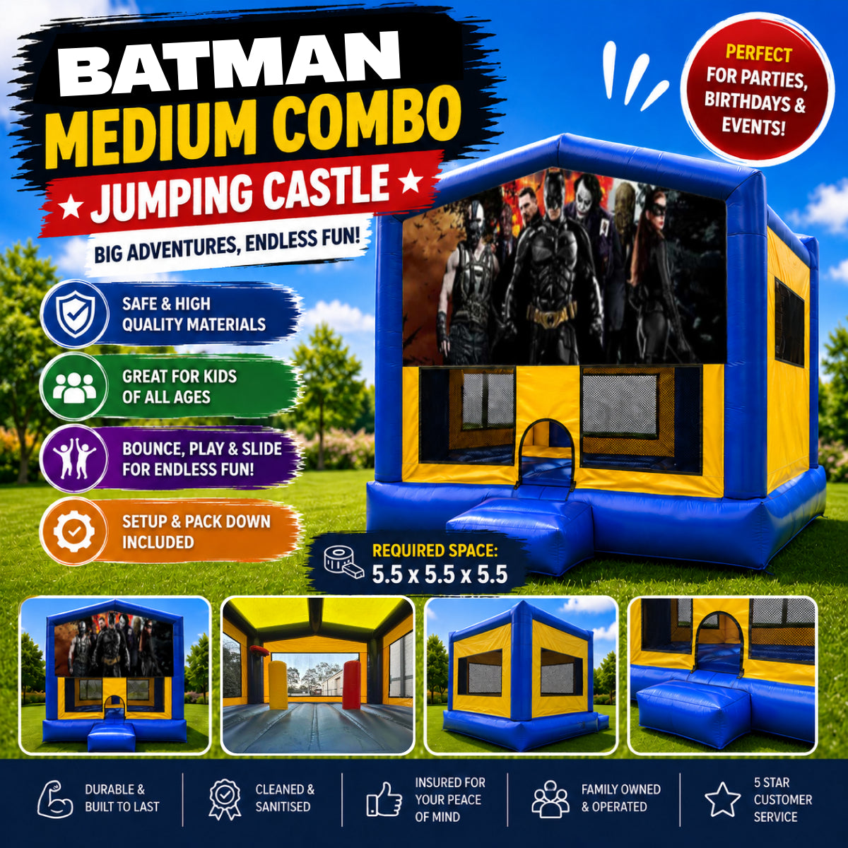 Batman Medium Combo Jumping Castle
