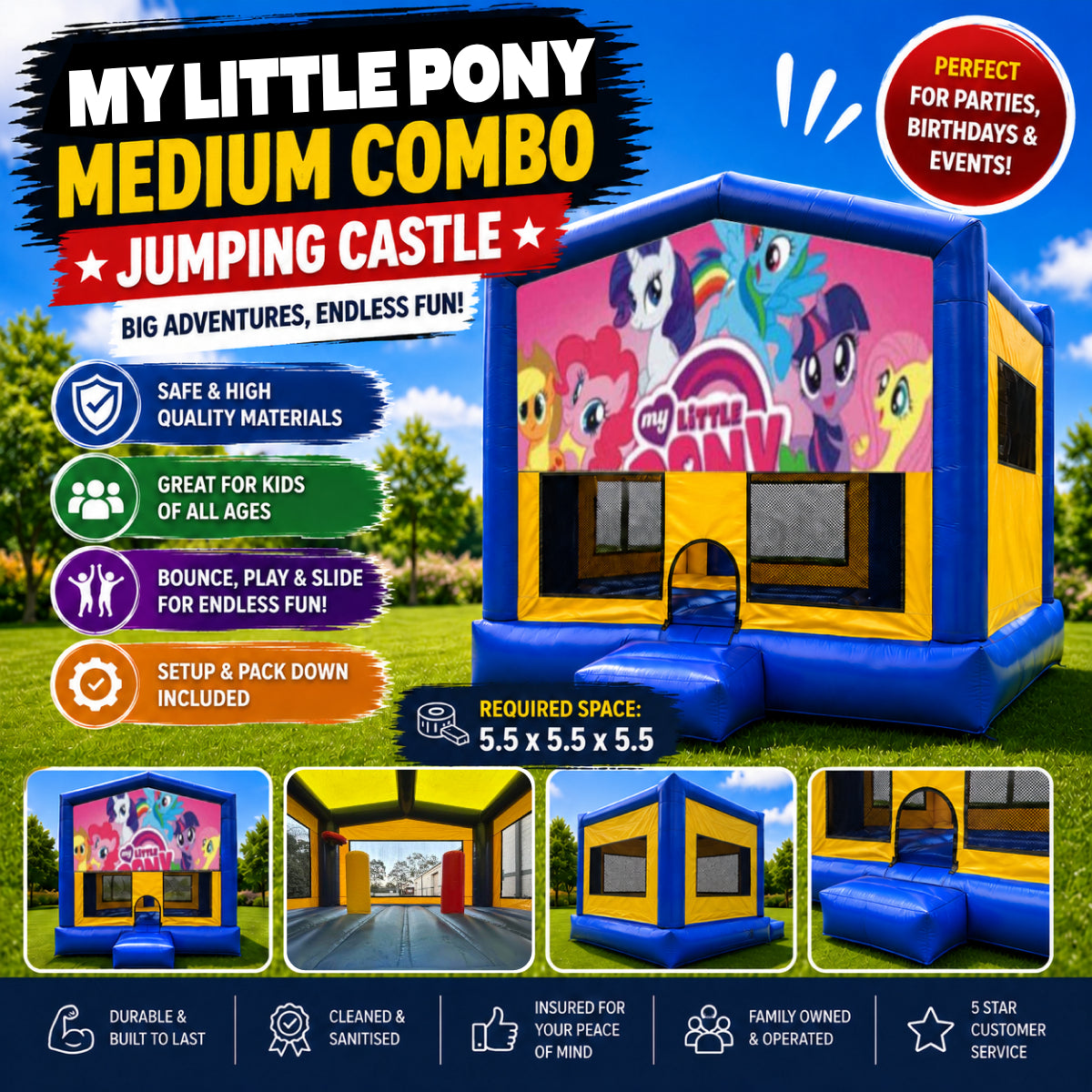 My Little Pony Medium Combo Jumping Castle