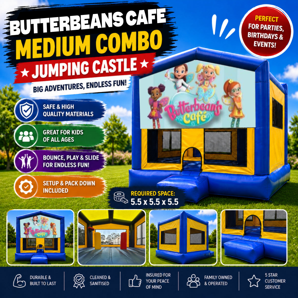 Butterbeans Cafe  Medium Combo Jumping Castle