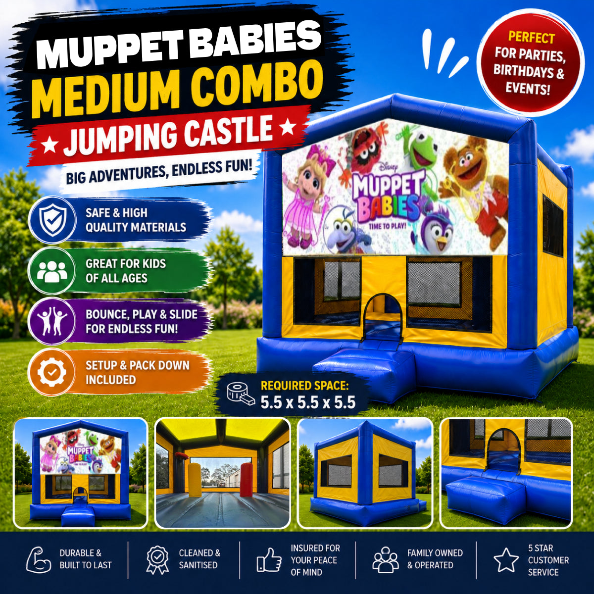 Muppet Babies Medium Combo Jumping Castles