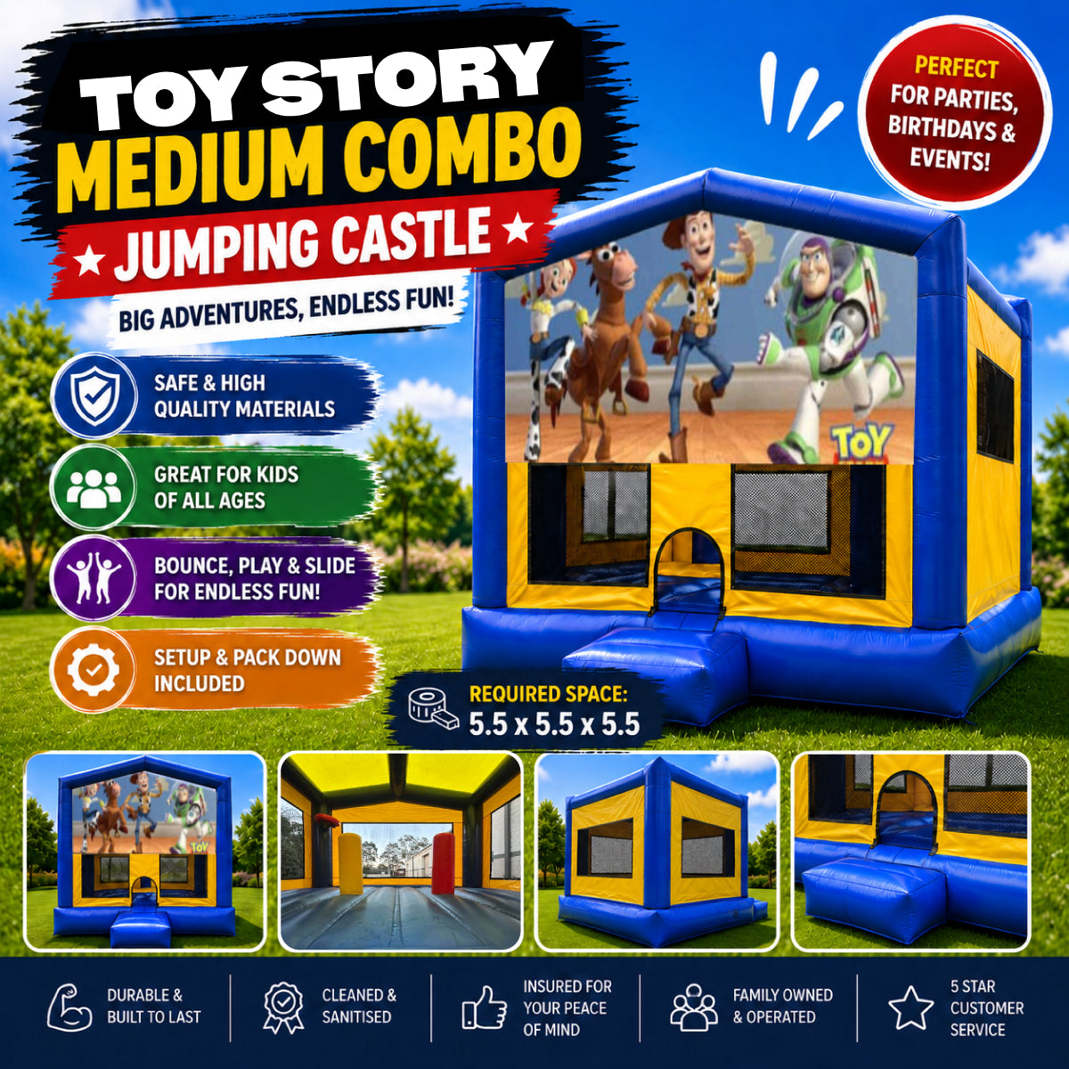 Toy Story Medium Combo Jumping Castle