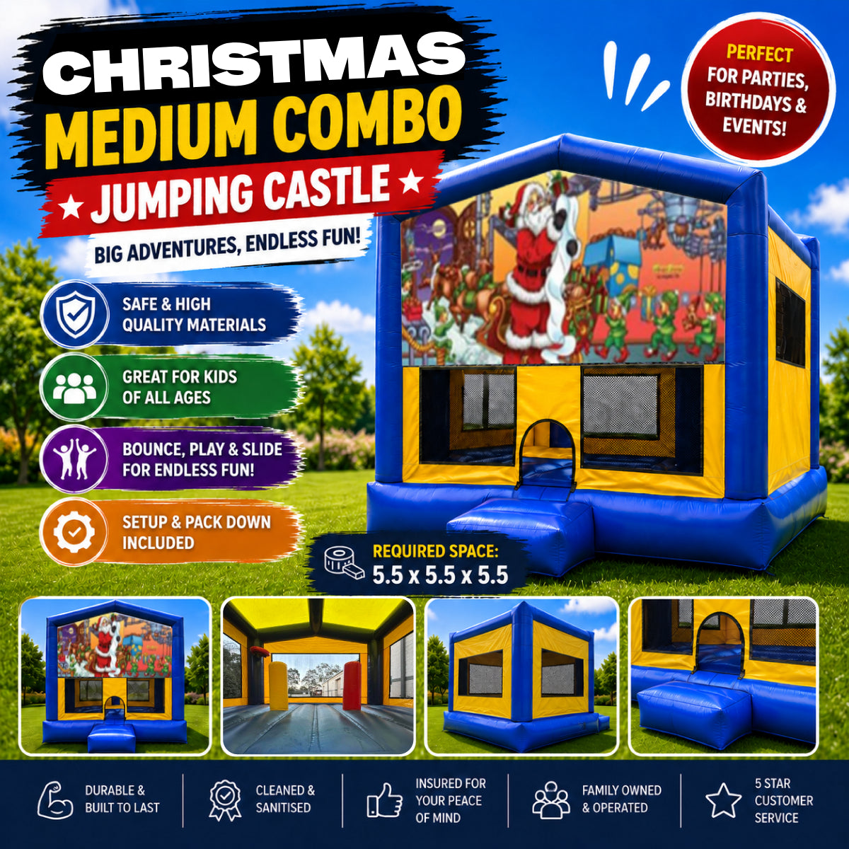 Christmas #1 Medium Combo Jumping Castle