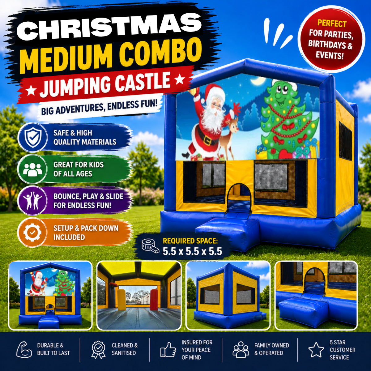 Christmas #2 Medium Combo Jumping Castle