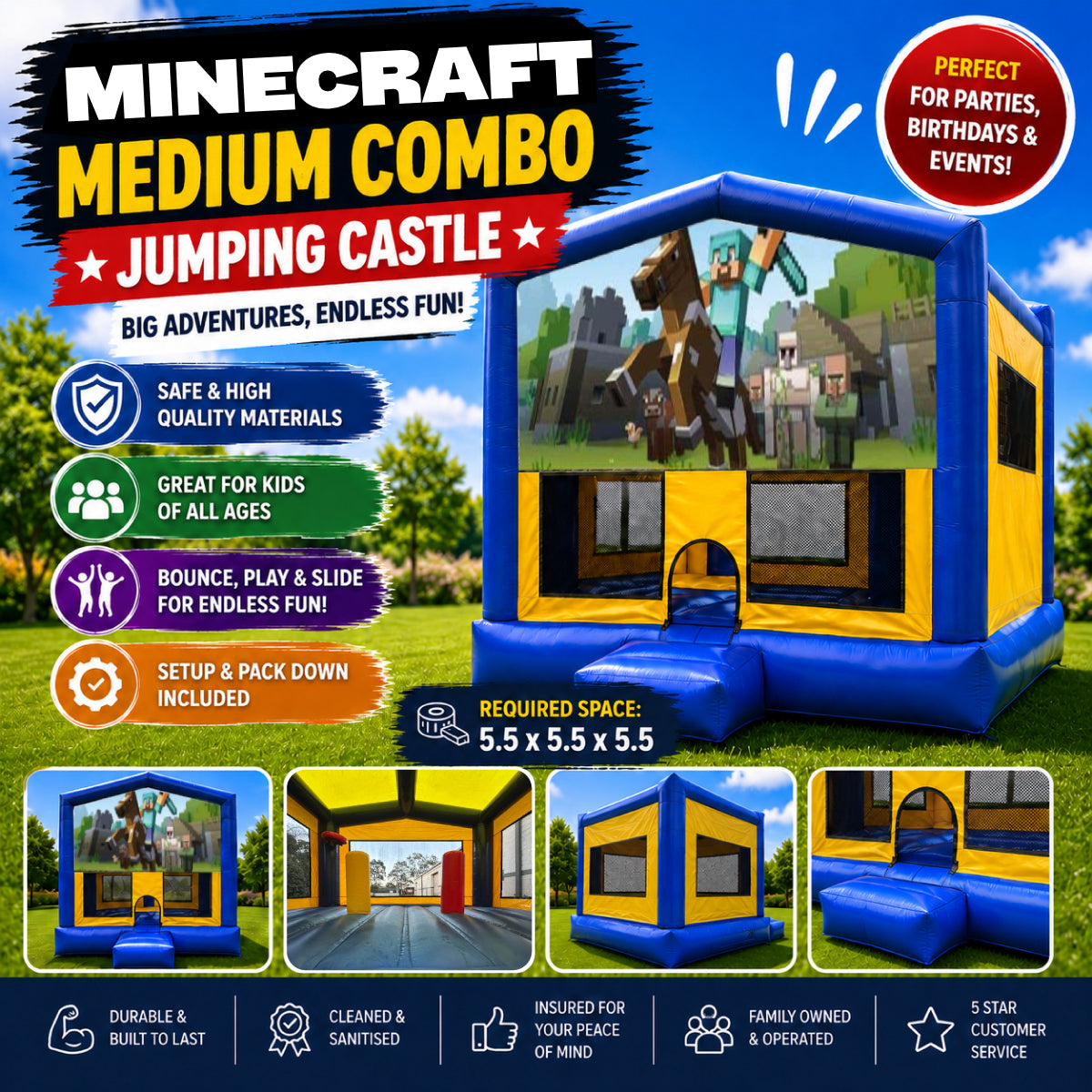 Minecraft Medium Combo Jumping Castle