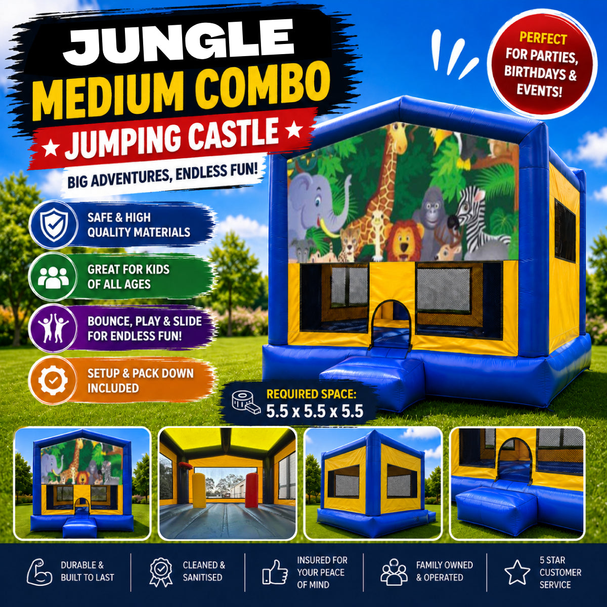 Jungle Medium Combo Jumping Castle
