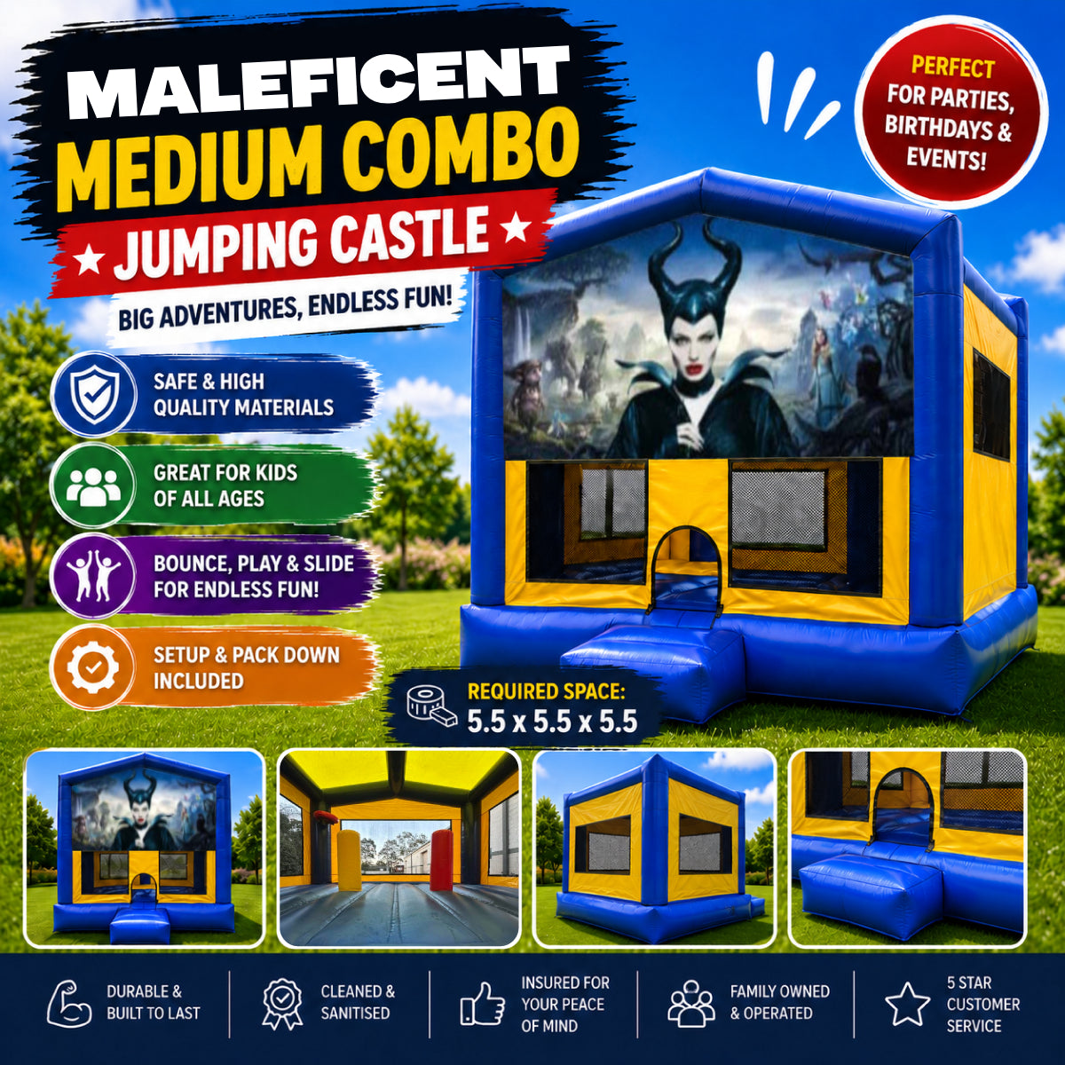 Maleficent Medium Combo Jumping Castle