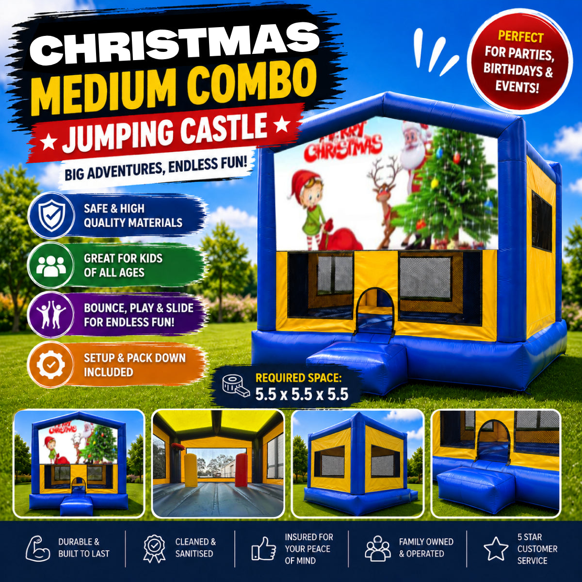 Christmas #9 Medium Combo Jumping Castle