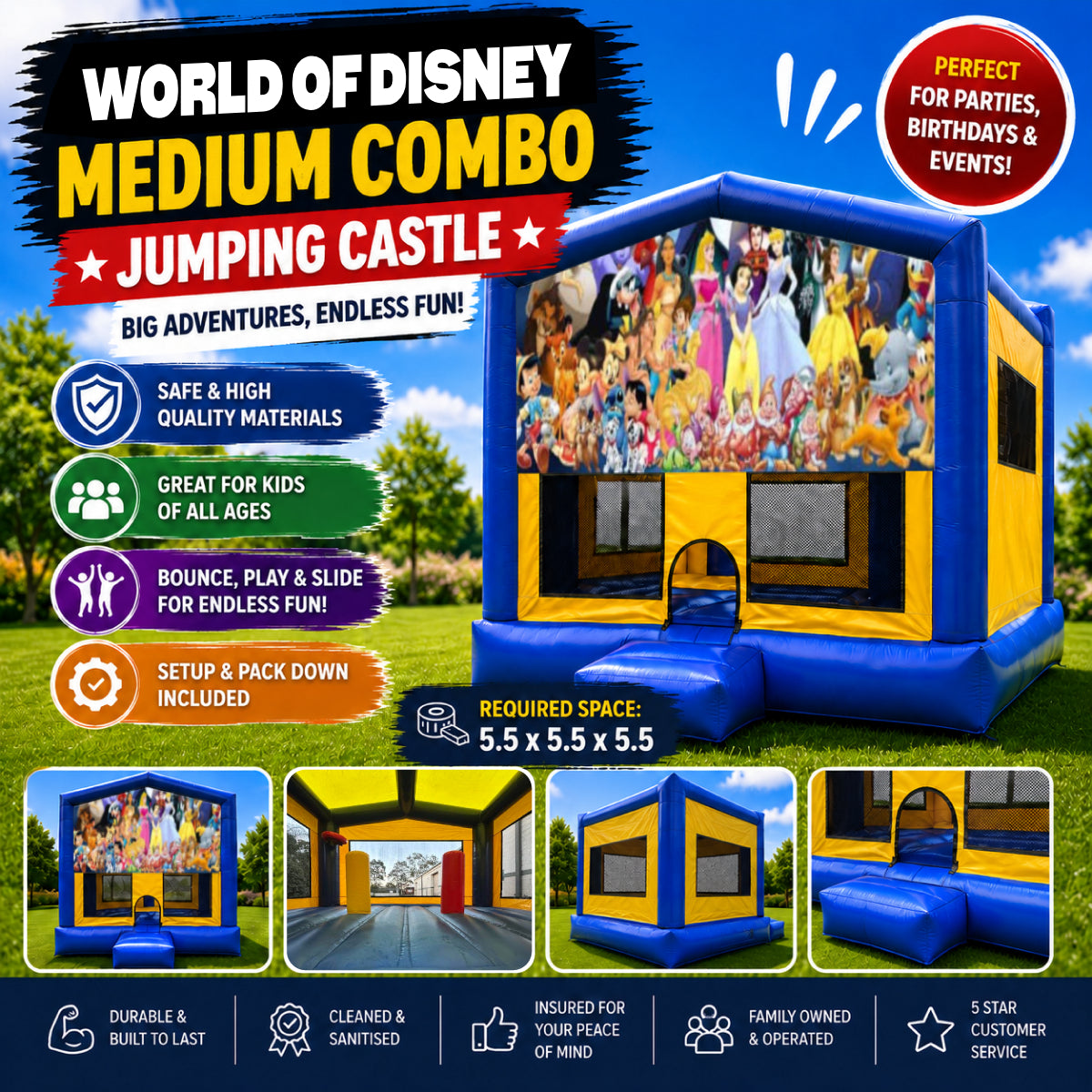 World of Disney Medium Combo Jumping Castle