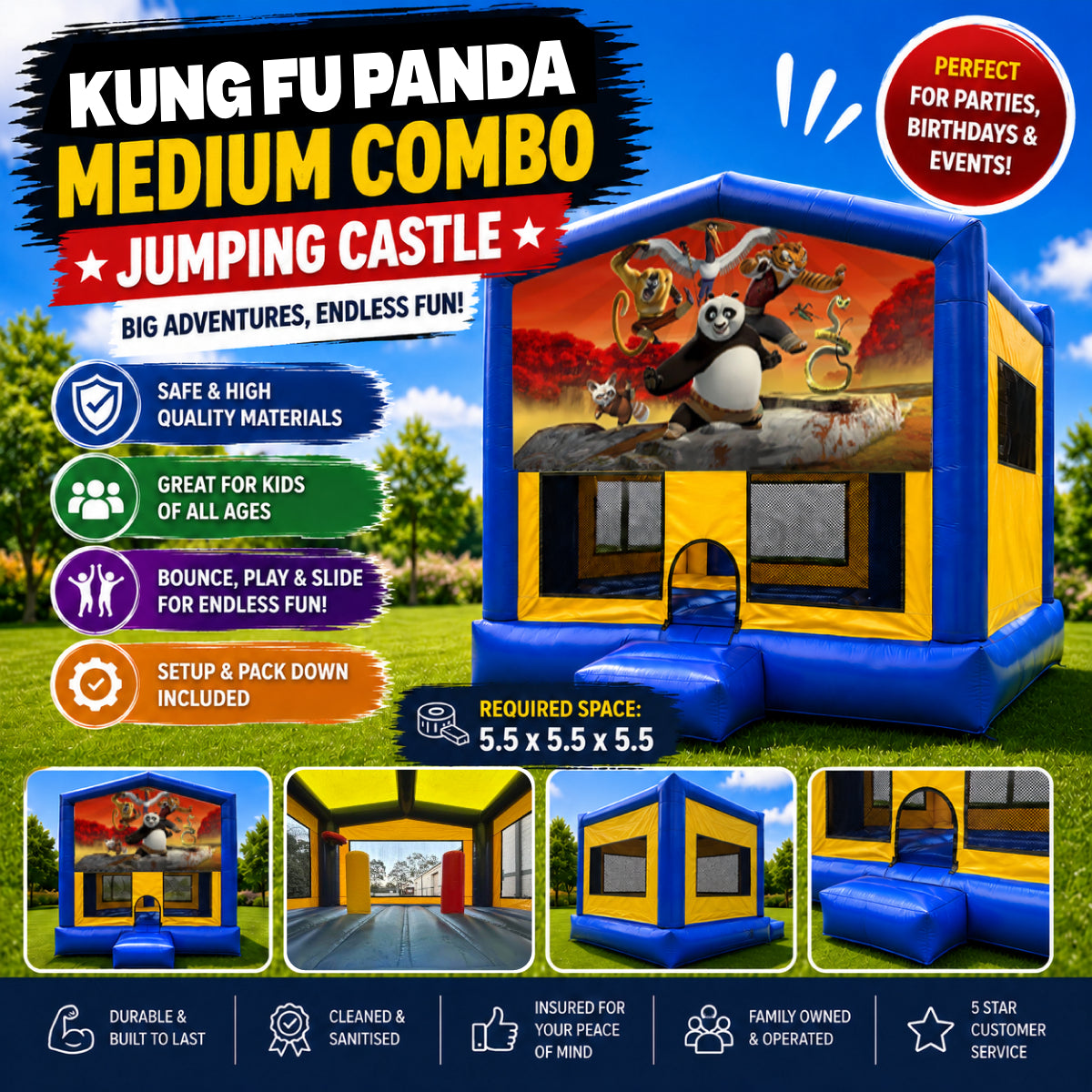 Kung Fu Panda Medium Combo Jumping Castle