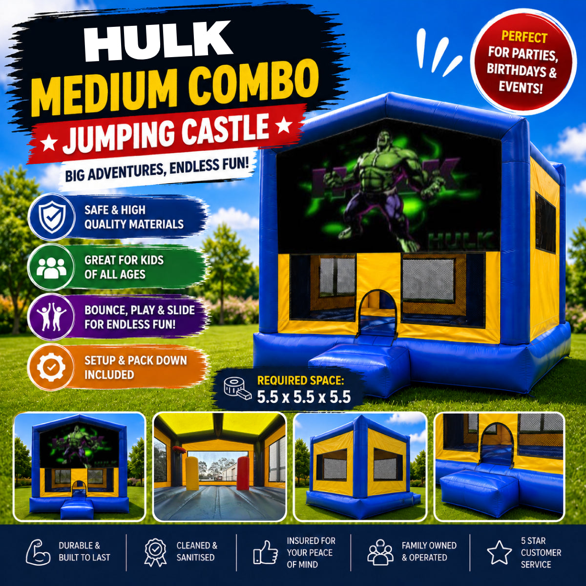 Hulk Medium Combo Jumping Castle