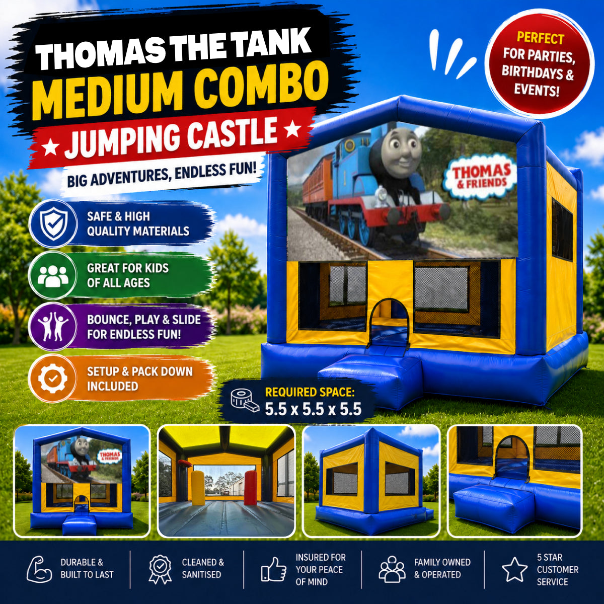 Thomas the Tank Medium Combo Jumping Castle