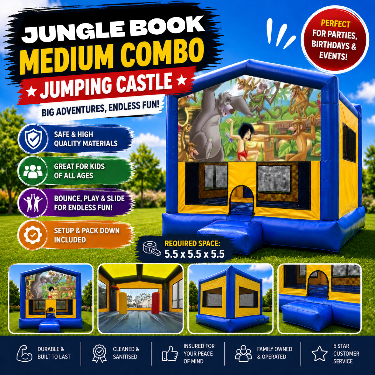 Jungle Book Medium Combo Jumping Castle
