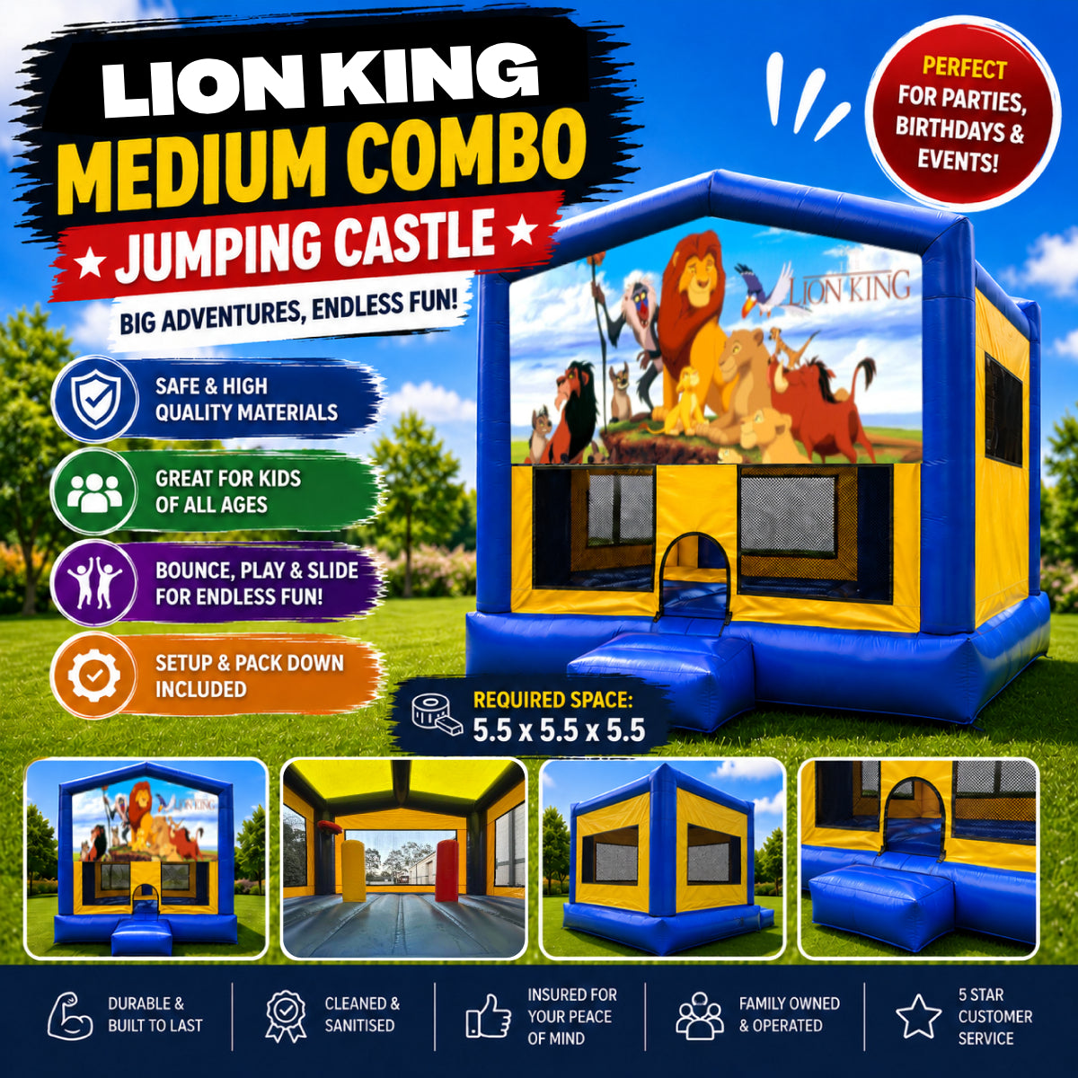 Lion King Medium Combo Jumping Castle