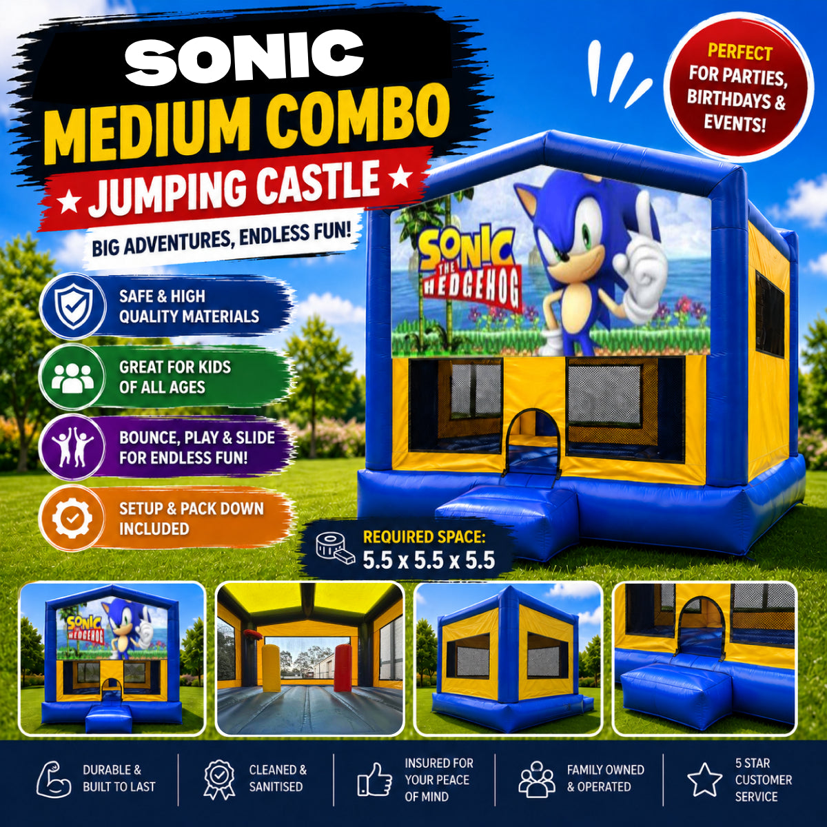 Sonic Medium Combo Jumping Castle