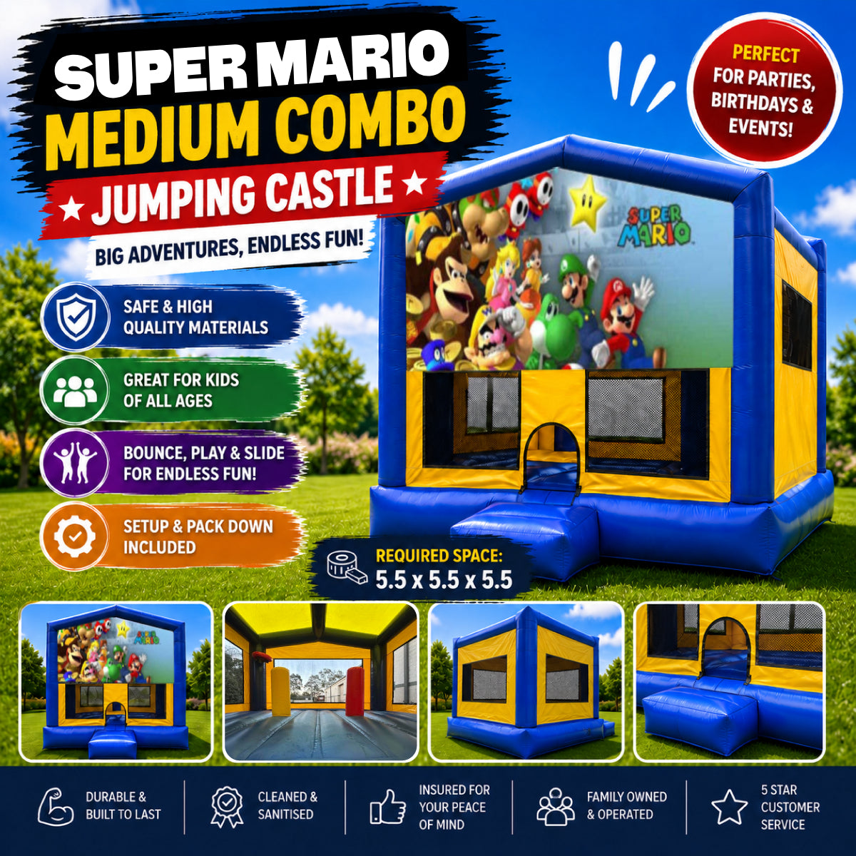 Super Mario Medium Combo Jumping Castle