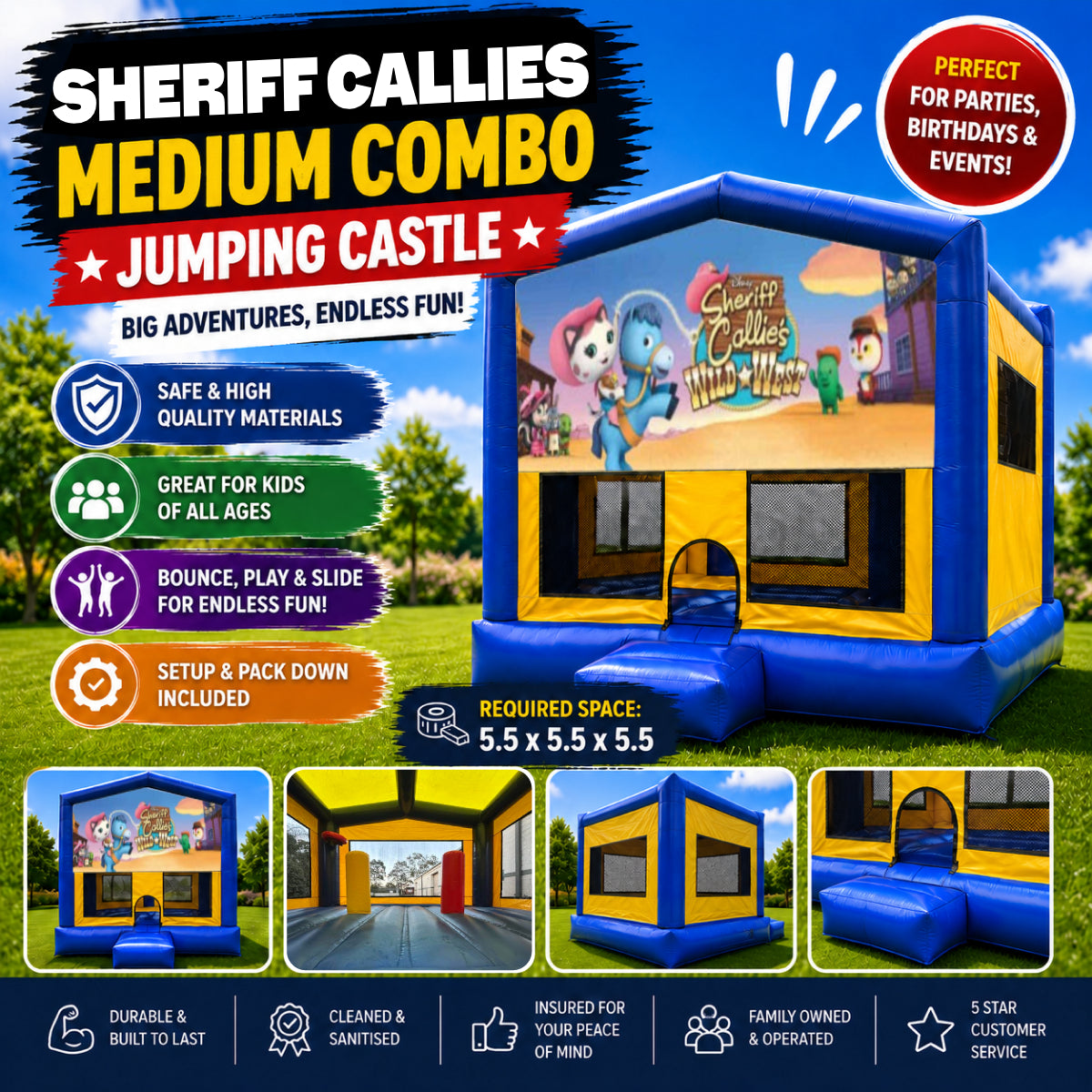 Sheriff Callies Medium Combo Jumping Castle