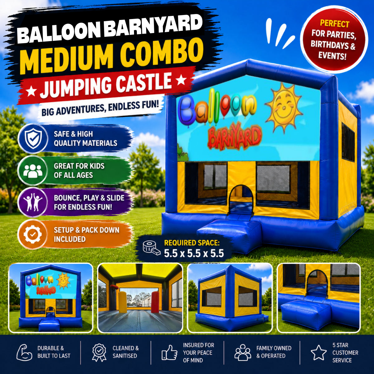 Balloon Barnyard Medium Combo Jumping Castle