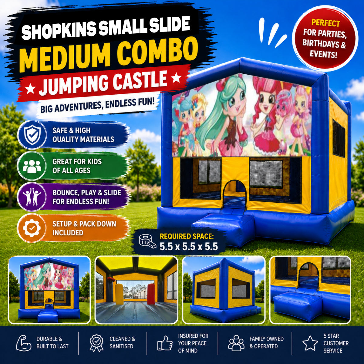 Shopkins Medium Combo Jumping Castle