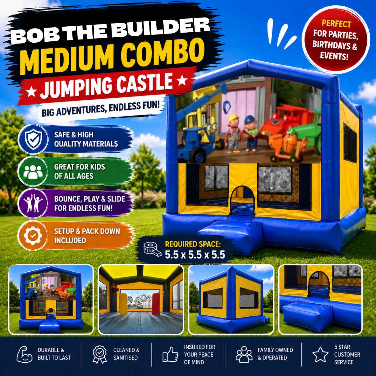 Bob the Builder Medium Combo Jumping Castle
