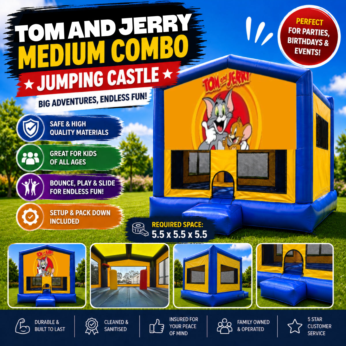 Tom And Jerry Medium Combo Jumping Castle
