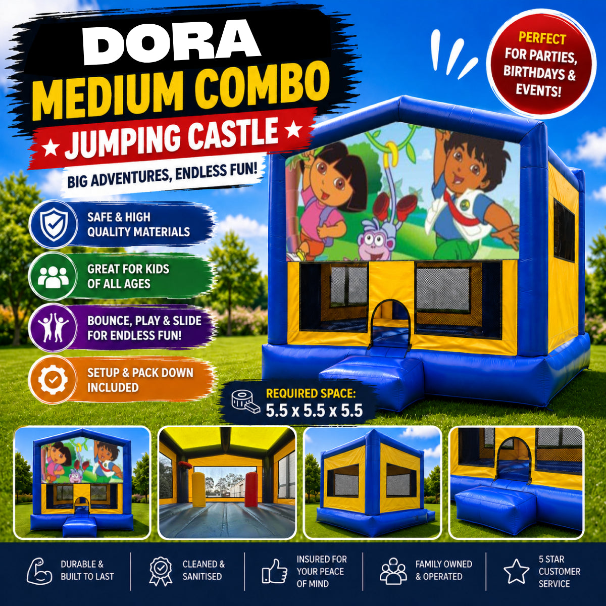 Dora Medium Combo Jumping Castle