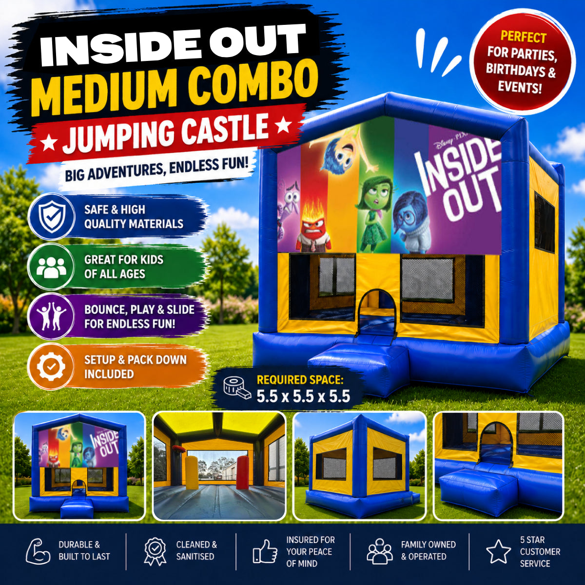 Inside Out Medium Combo Jumping Castle