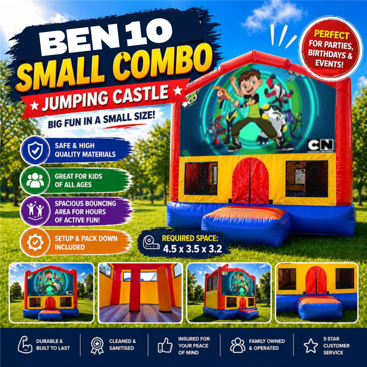 Ben10 Small Combo Jumping Castle