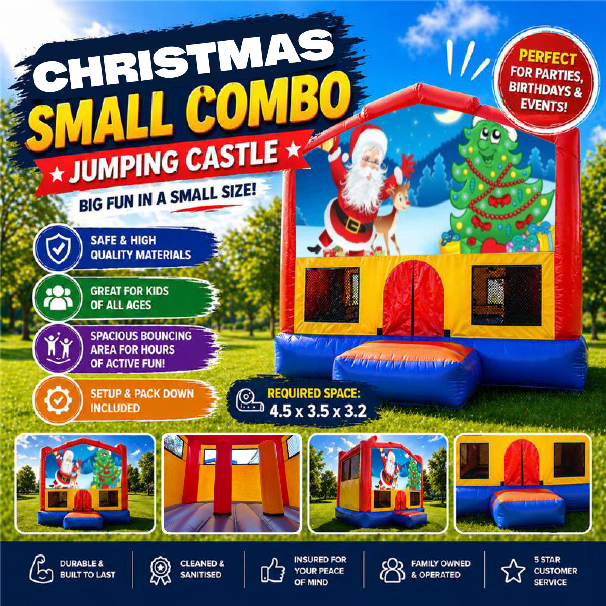 Christmas #2 Small Combo Jumping Castle