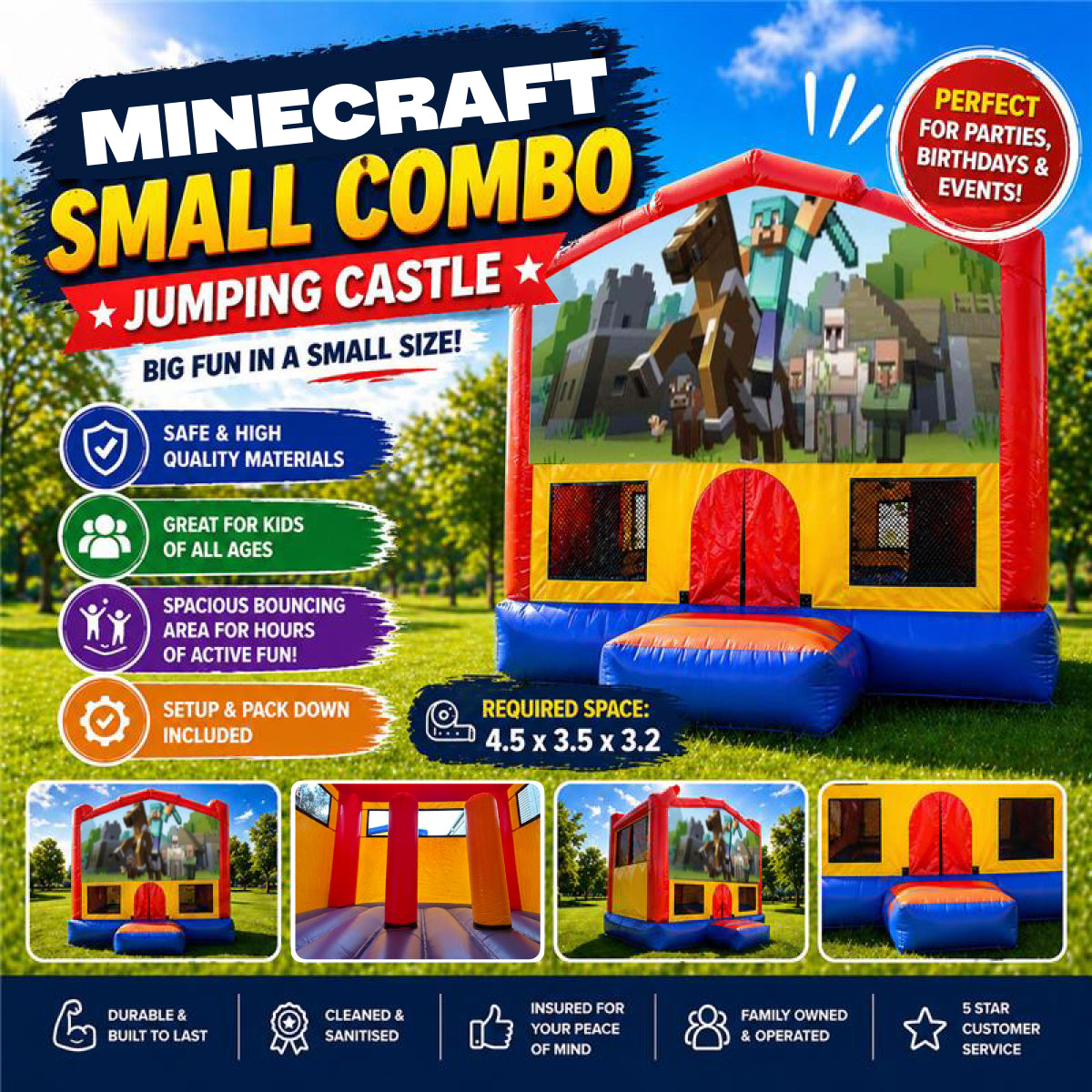 Minecraft  Small Combo Jumping Castle