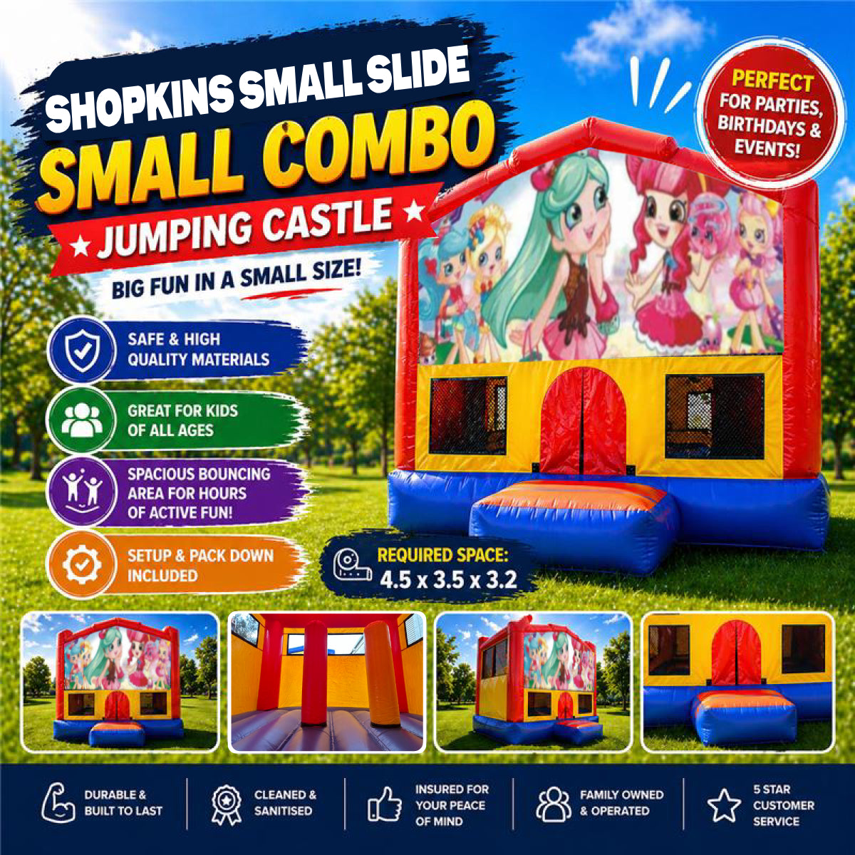 Shopkins Small Combo Jumping Castle