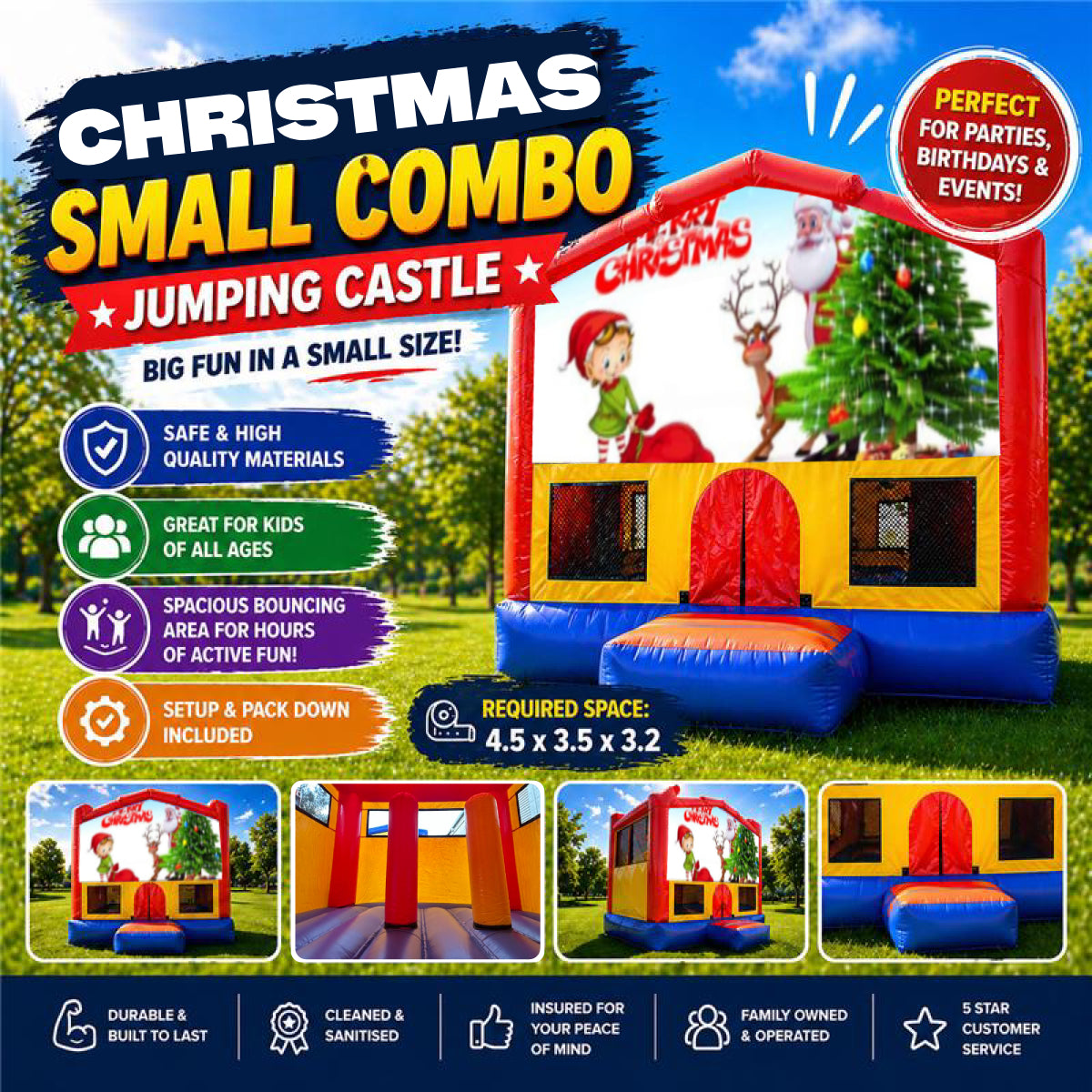 Christmas #9 Small Combo Jumping Castle