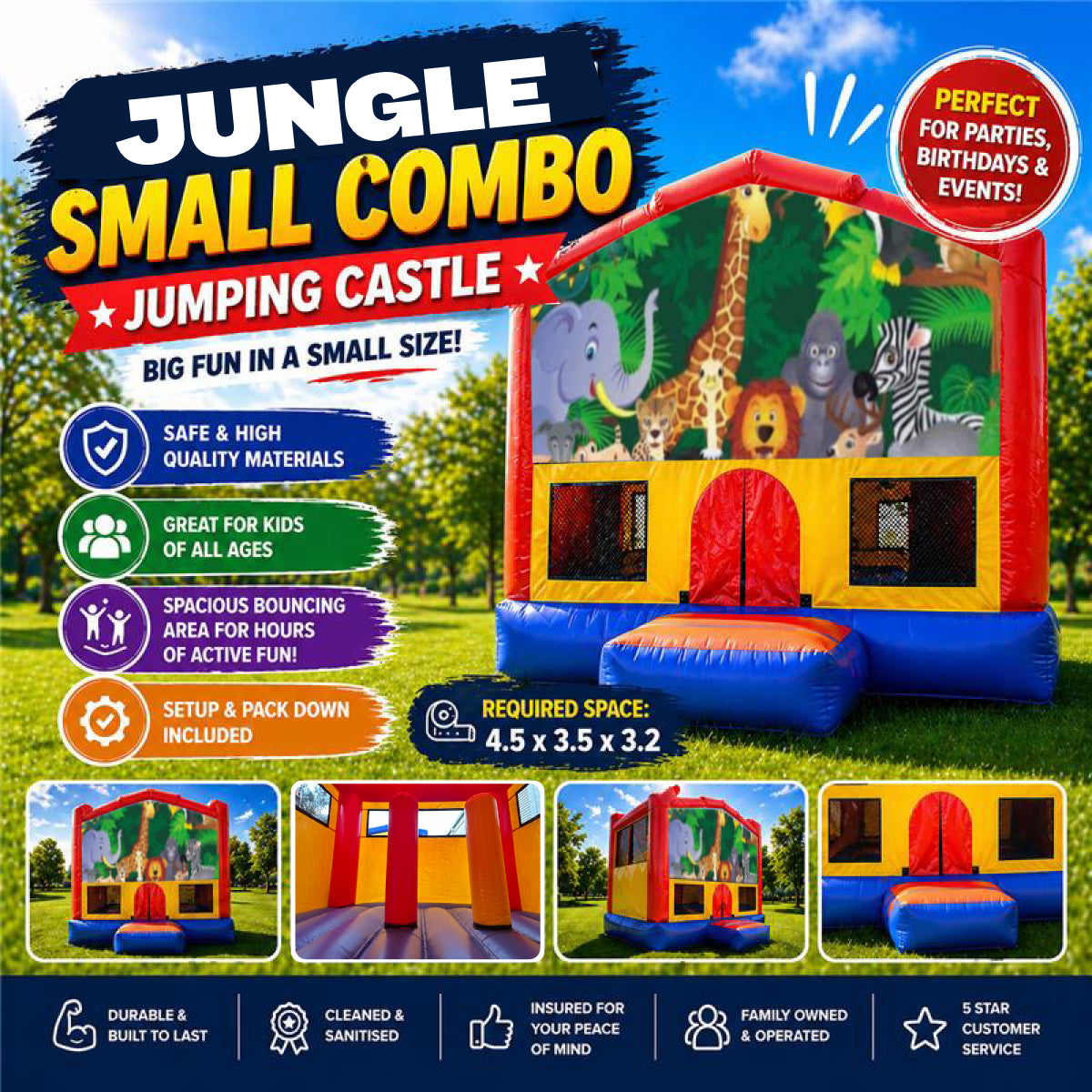 Jungle Small Combo Jumping Castle