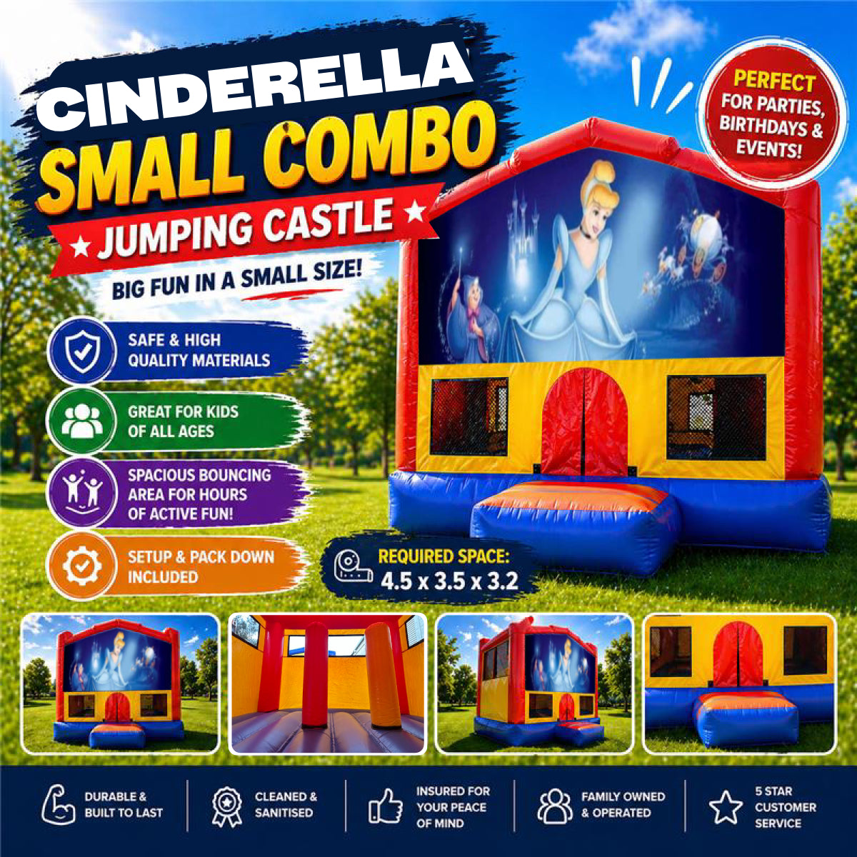 Cinderella Small Combo Jumping Castle