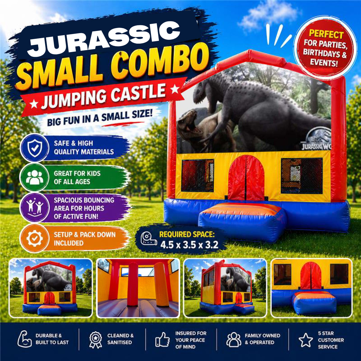 Jurassic Small Combo Jumping Castle