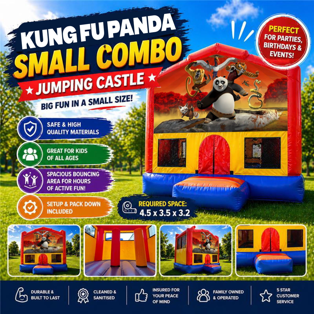 Kung Fu Panda Small Combo Jumping Castle