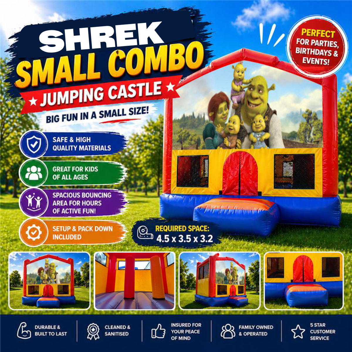Shrek Small Combo Jumping Castle
