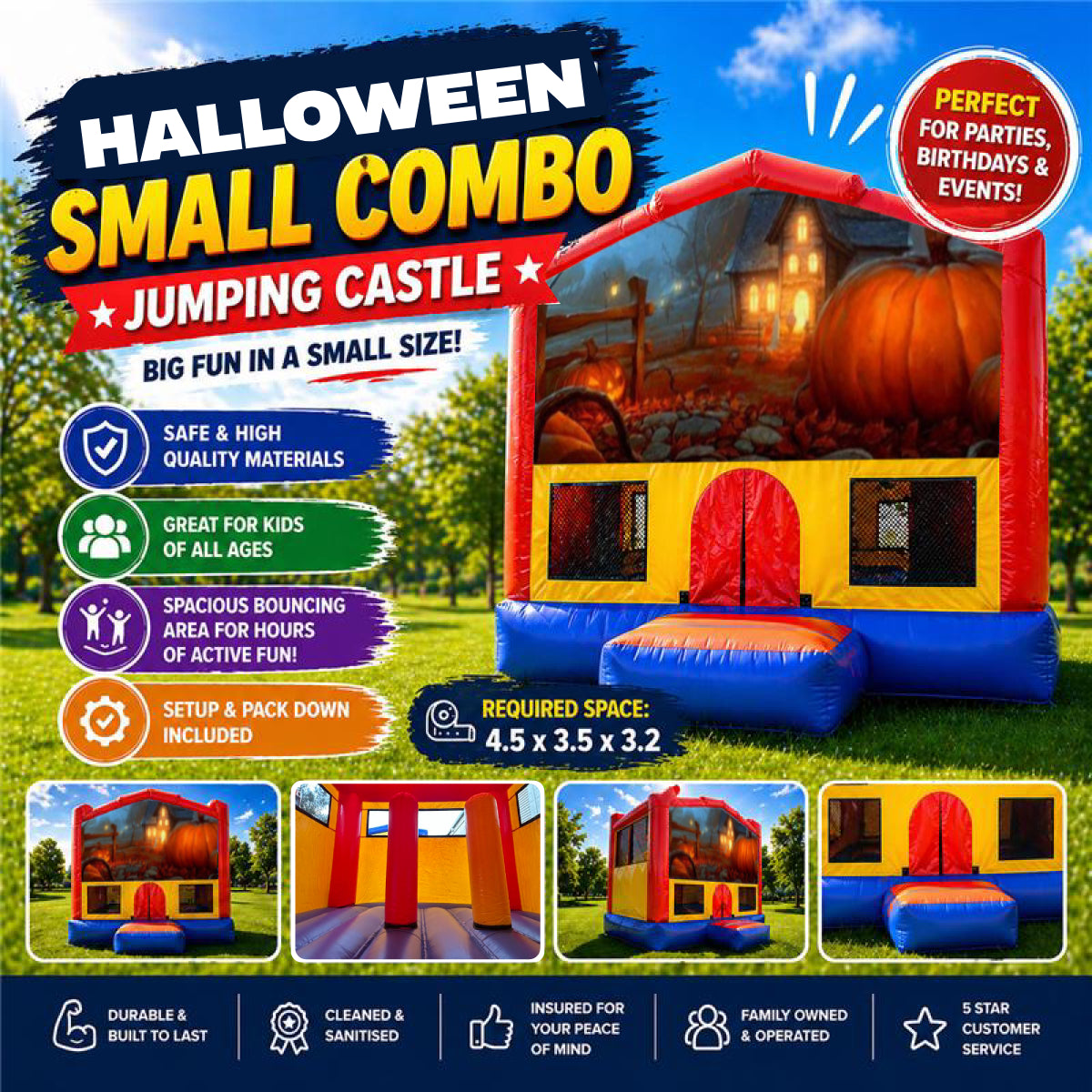 Halloween  Small Combo Jumping Castle