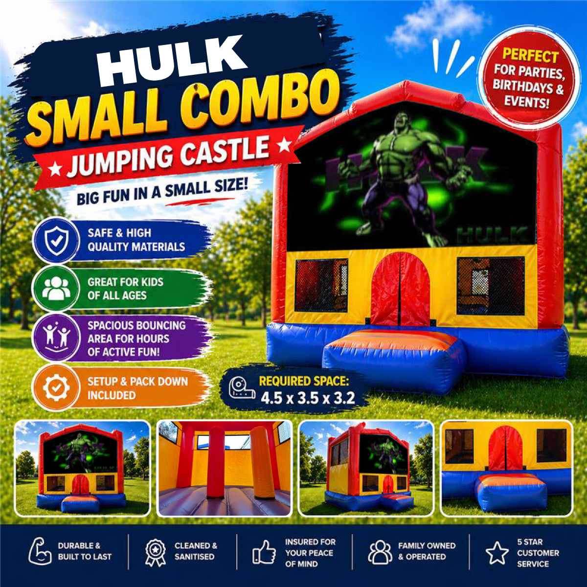 Hulk Small Combo Jumping Castle