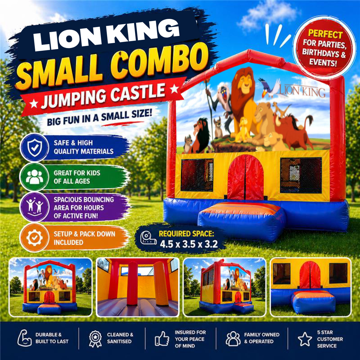 Lion King Small Combo Jumping Castle