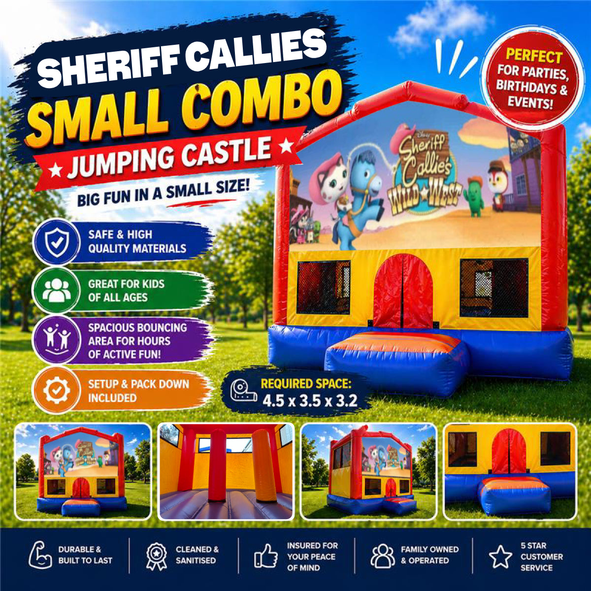 Sheriff Callies Small Combo Jumping Castle