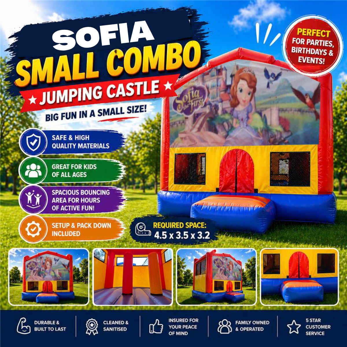 Sofia the First Small Combo Jumping Castle