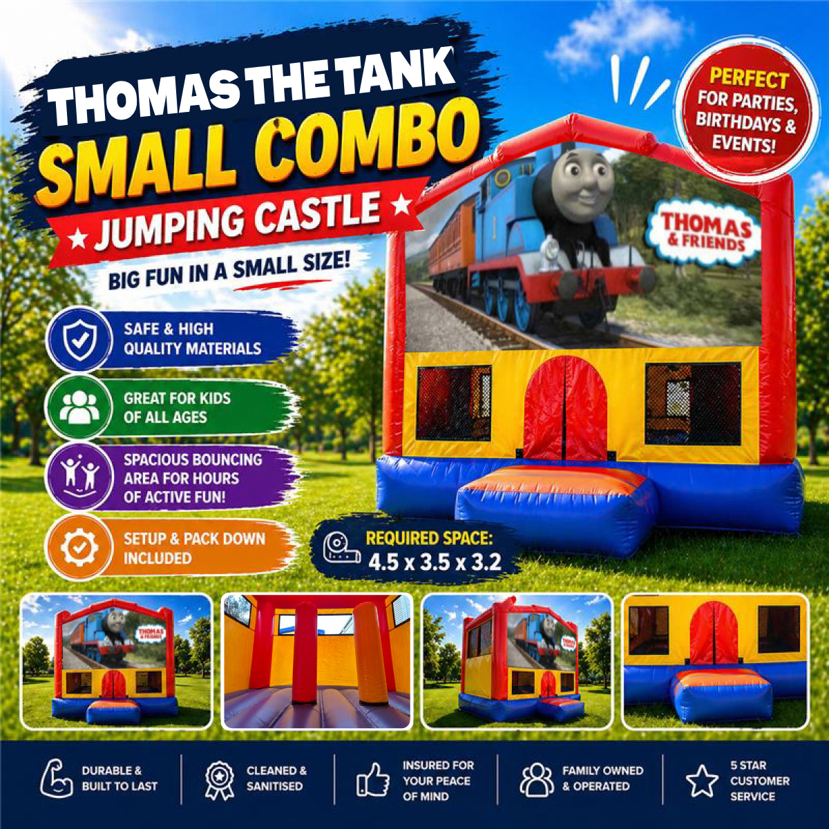 Thomas the Tank Engine Small Combo Jumping Castle