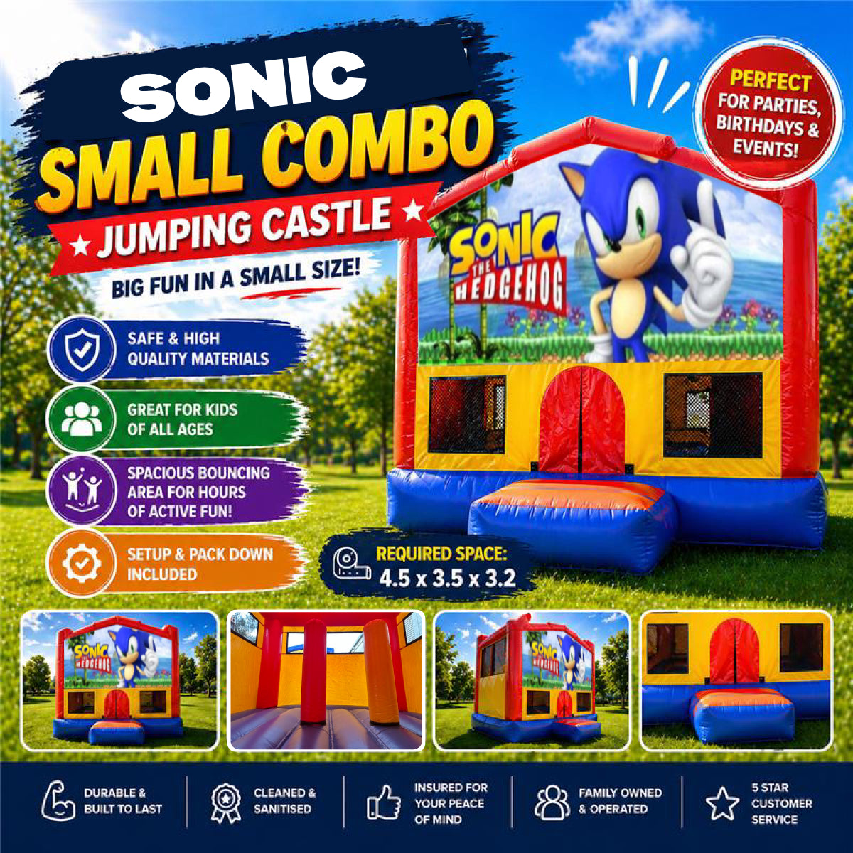 Sonic Small Combo Jumping Castle